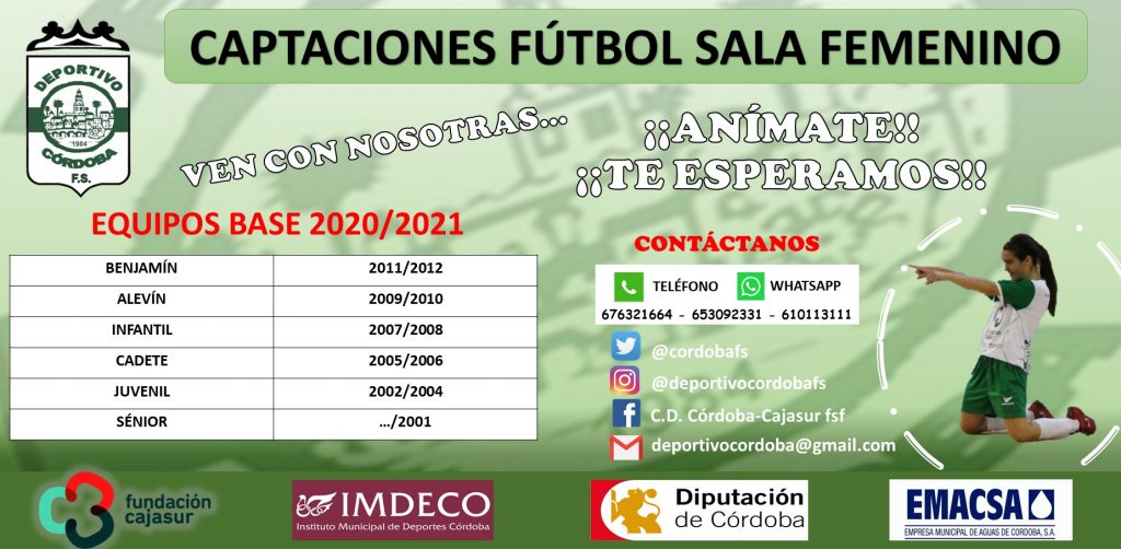 El Deportivo Córdoba abre el periodo de captación de jugadoras para la próxima temporada